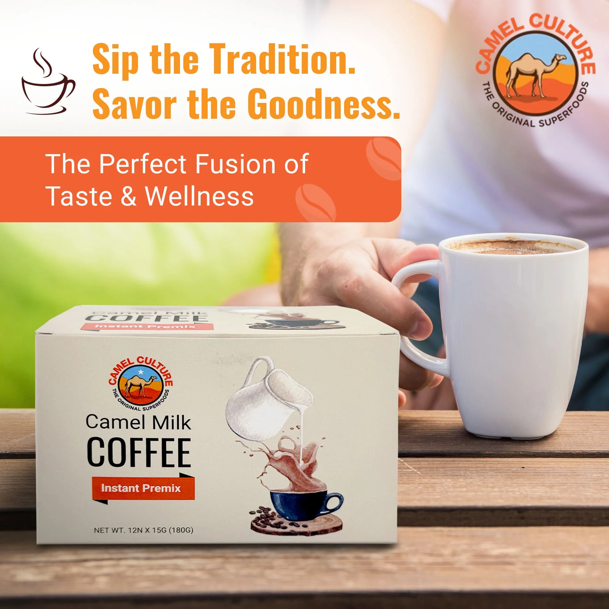 Camel Milk Coffee Instant Premix (12 Sachets) - Image 7